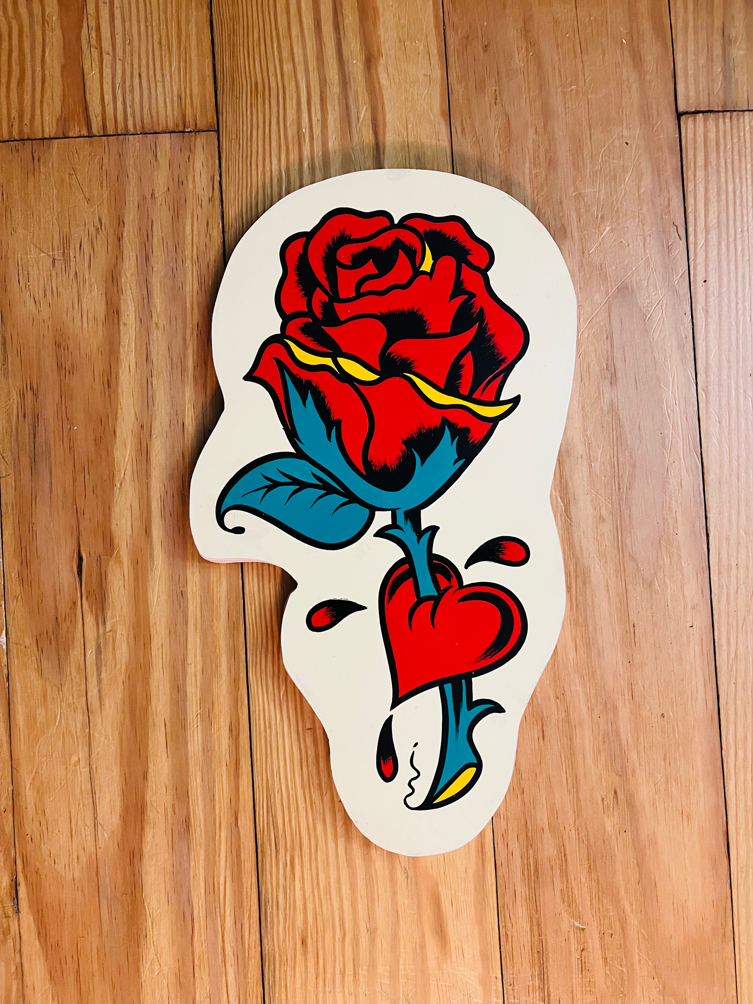 Rose Woodcut