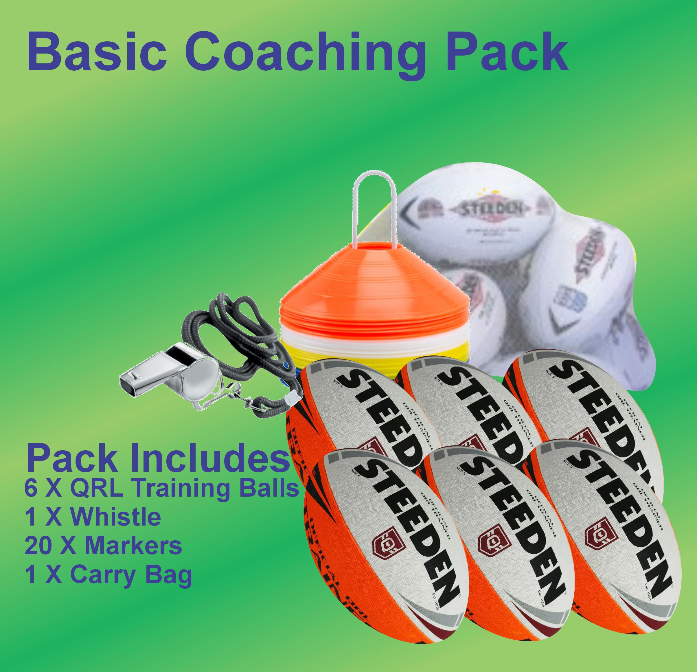 Basic Steeden QRL Rugby League Coaching Pack