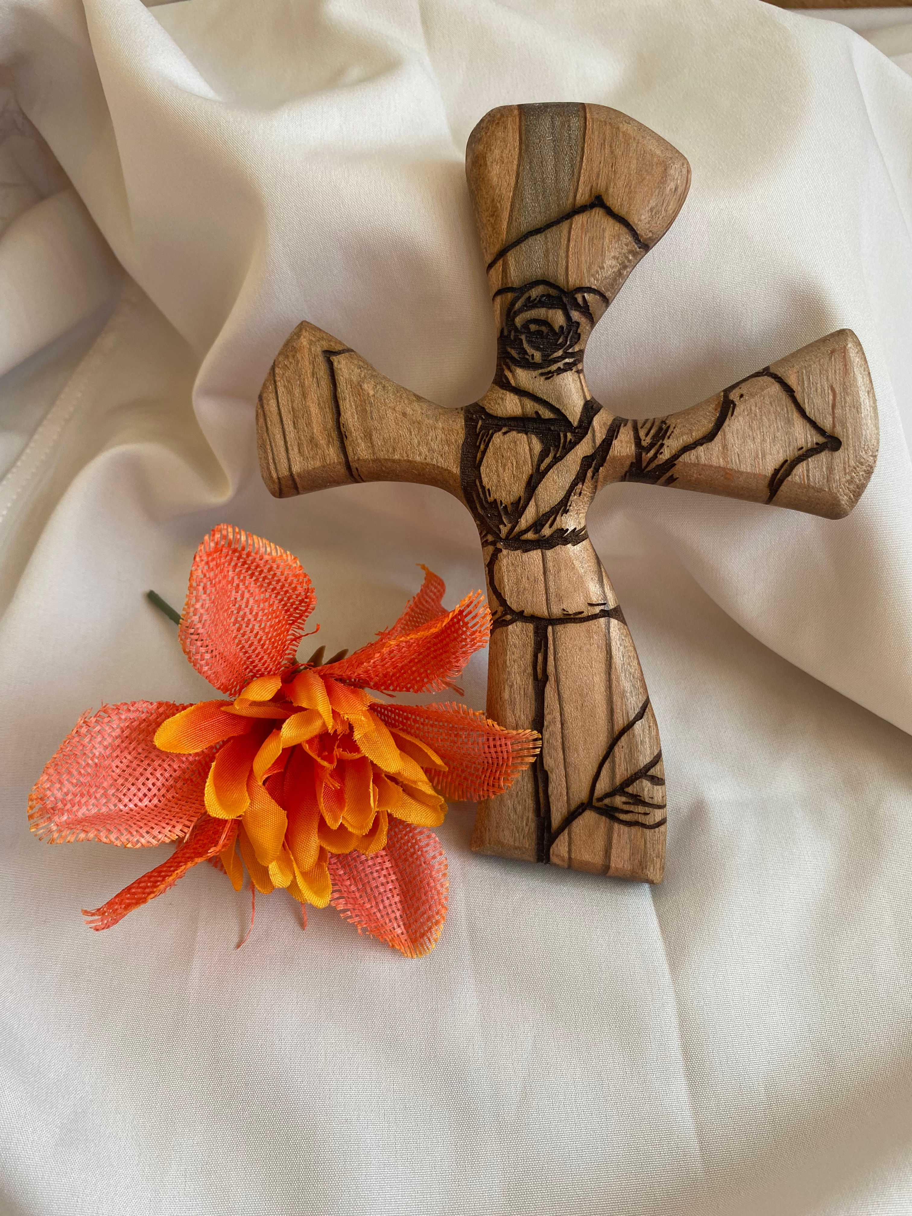 Beautiful Flower Comfort Cross