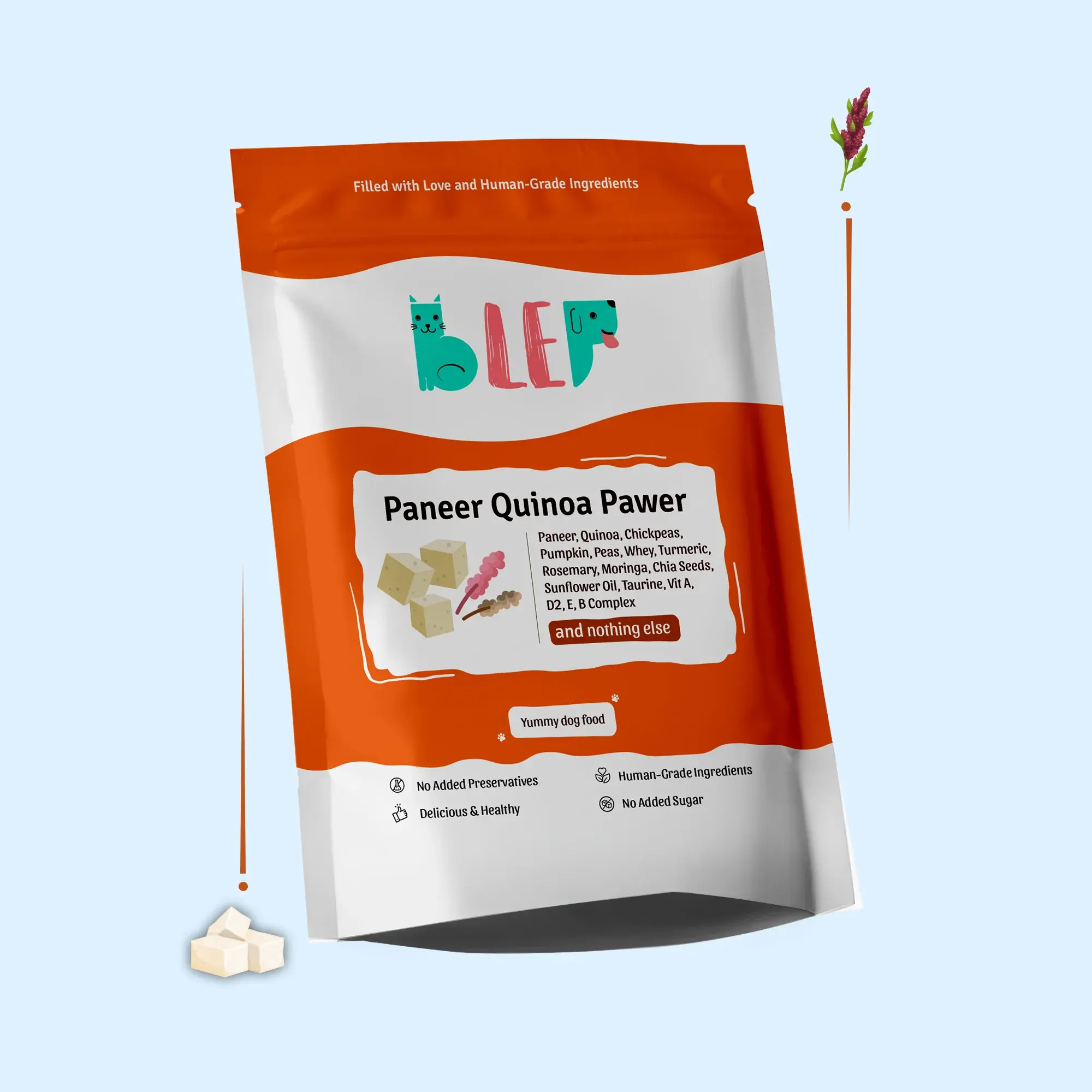 Paneer Quinoa Dog Food - 100 GMs - Pack Of 3