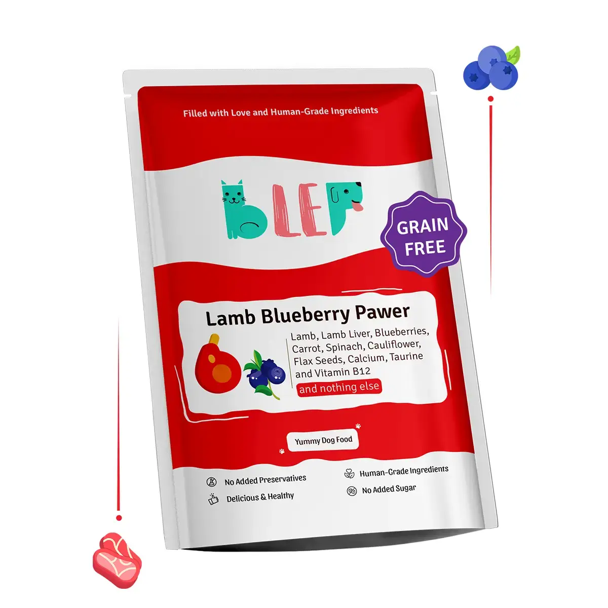 Lamb Blueberry Dog Food - 100 GMs - Pack of 3