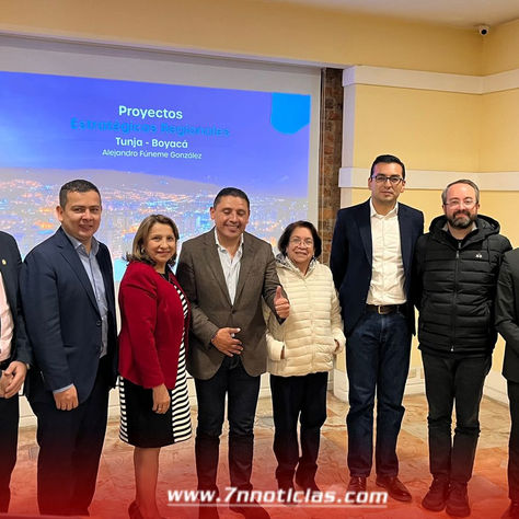 Alejandro Fúneme, alcalde de Tunja entrega balance tras reunión con congresistas boyacenses.