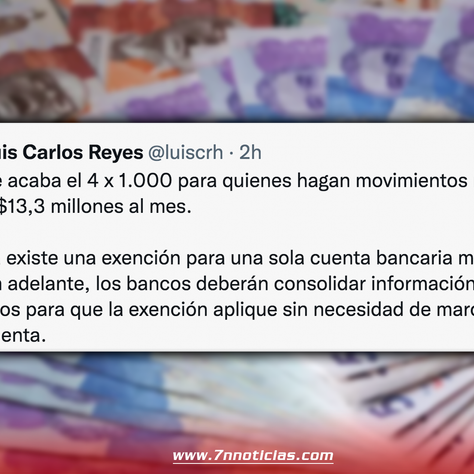 Reforma tributaria acabarÃa el 4x 1.000.