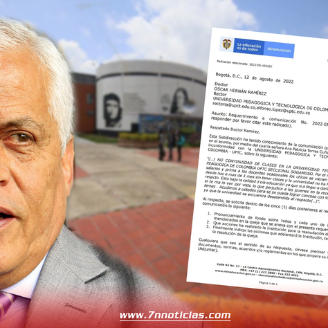 Mineducación exige al réctor de la UPTC repuestas por quejas de docentes