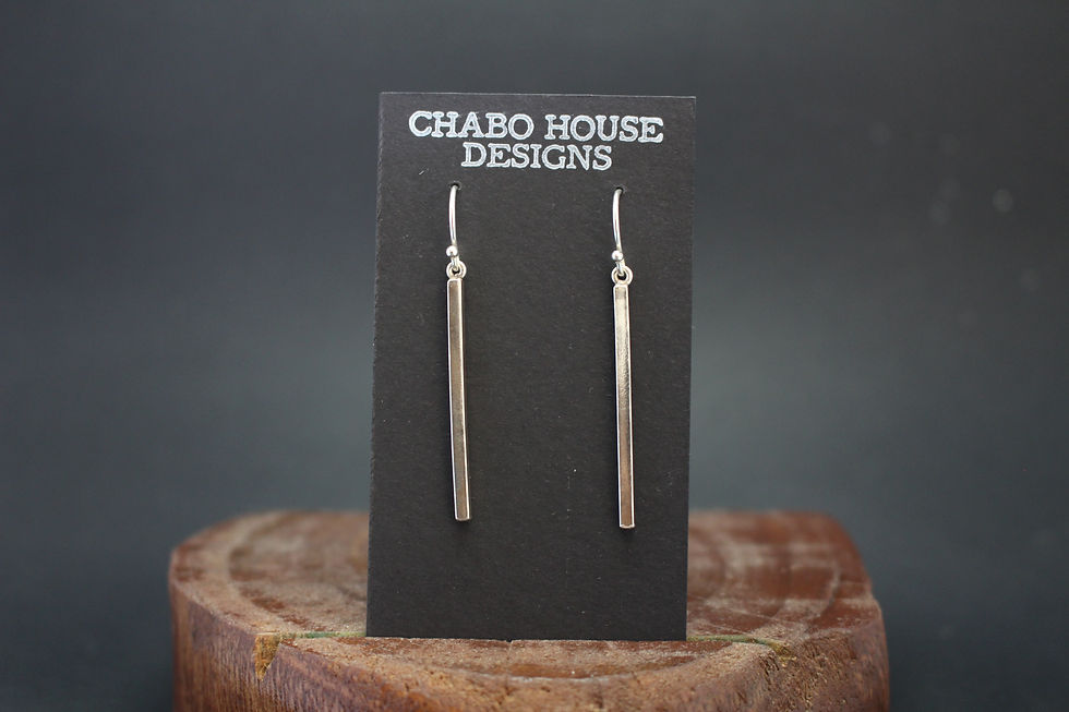 Thumbnail: Simple Long Bar Earrings (drop)