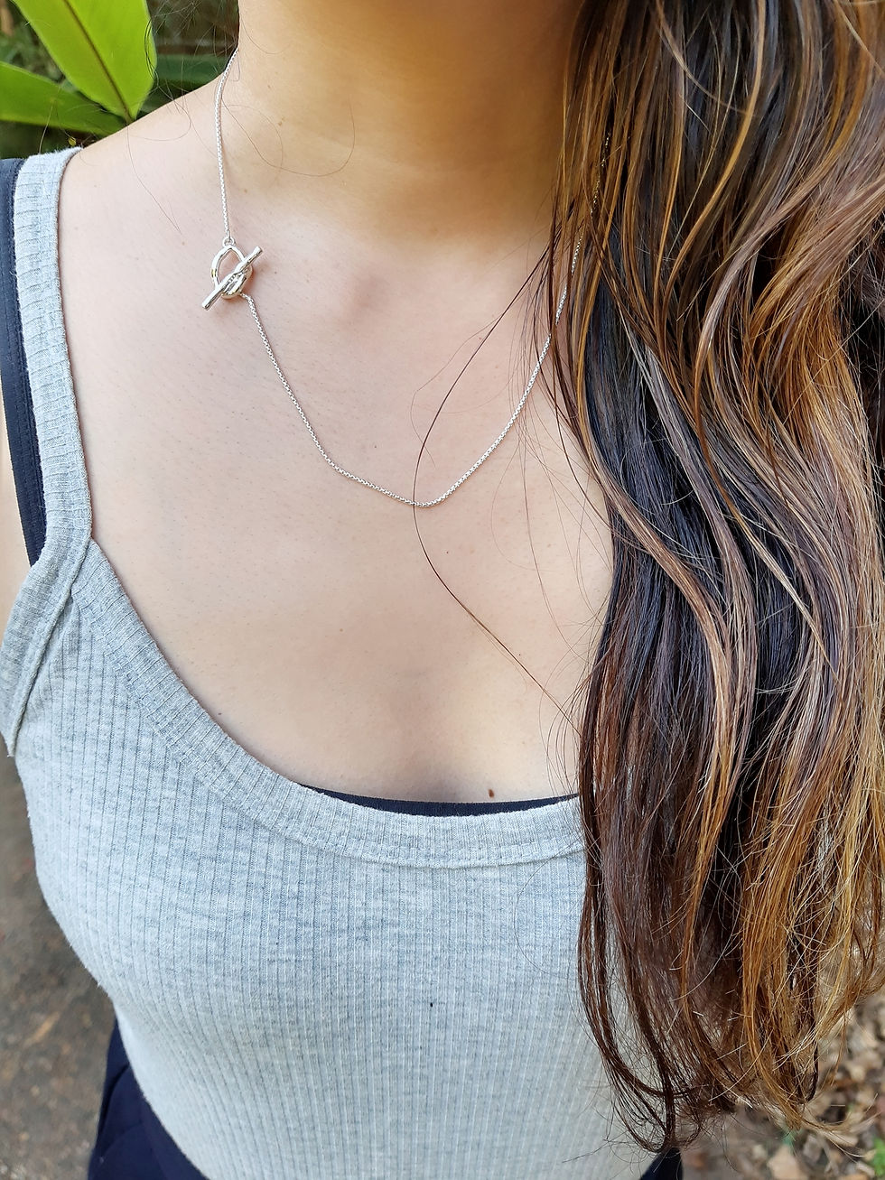 Thumbnail: Irregular Ring and Bar Necklace