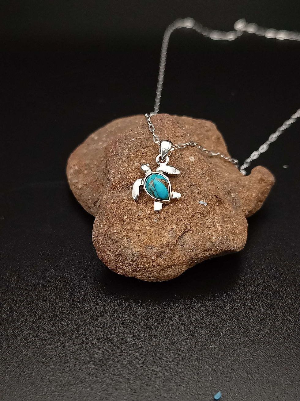 Thumbnail: Turquoise Turtle Necklace