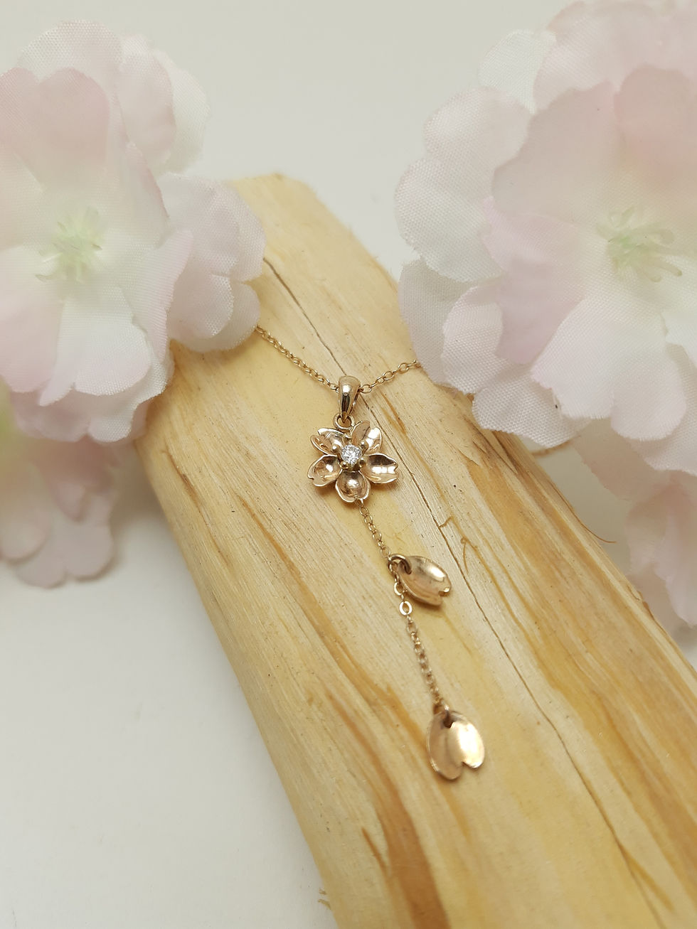 Thumbnail: Sakura Necklace 14k w/diamond