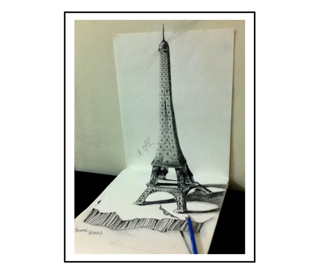 Eiffel Tower 3D Sketch