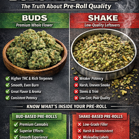 Buds vs. Shake: The Truth About Pre-Roll Quality
By Justice | Elevated Club NYC