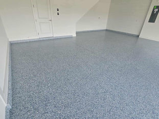 Full Flake Sea Glass Polyaspartic Garage Flooring in Central Florida