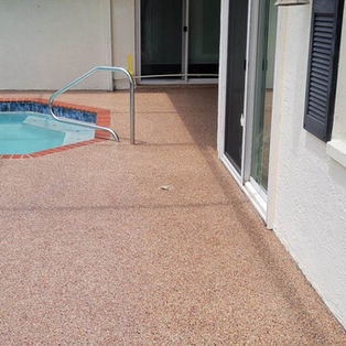 Rustic Tan Polyaspartic Flooring Pool Deck Coating