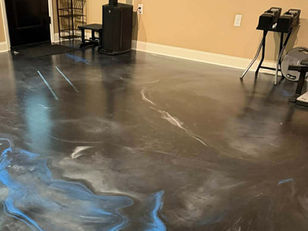 3D Metallic Epoxy Flooring Garage Coatings