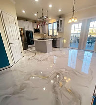 metallic kitchen with black overlay