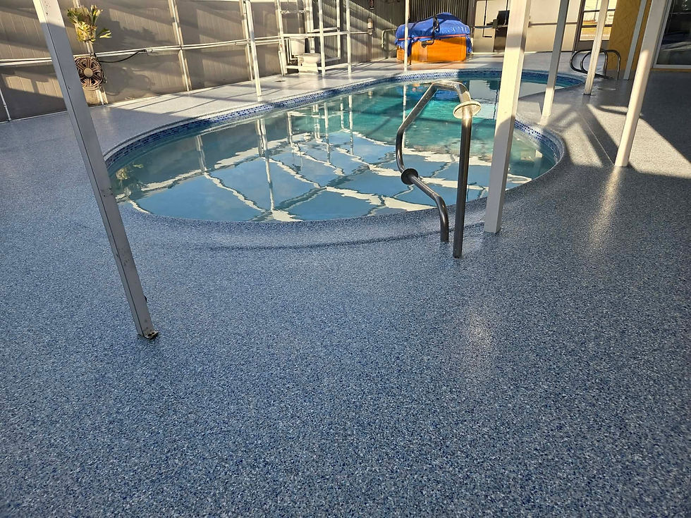 Transform your pool deck with Tru Alpha NanoX, offering durability, slip-resistance, and a sleek finish.