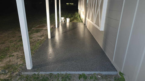 Nightfall Polyaspartic small patio Flooring in Central Florida