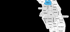 Marion county highlighted in blue and the areas we serve highlighted in a light grey