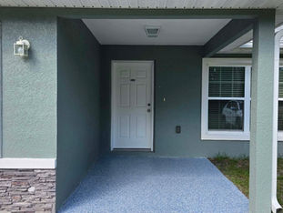 Beachwave front porch and garage floor coating in central florida polyaspartic