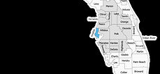 Pinellas county highlighted in blue and the areas we serve highlighted in a light grey