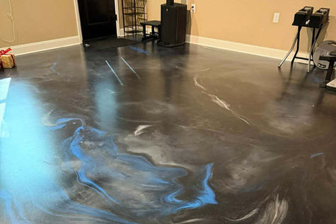 Metallic Designer 3D Polyaspartic Epoxy Flooring