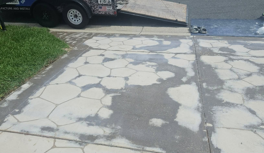 Grinded and prep with crack repair  1