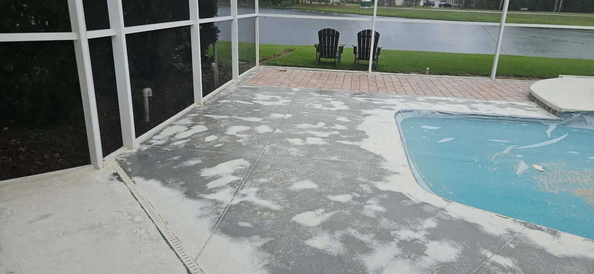 Paver Pool Deck Before Pictures Franco Polyaspartic Pool Deck Project in florida 5