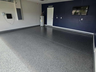 nightfall garage Polyaspartic Flooring side angle