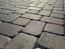 Paver Sealing Driveway in Central Florida at sunset