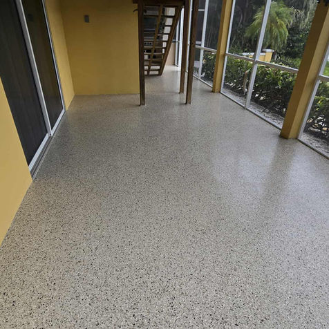 Shoreline Epoxy Patio and Lanai Coating with a stairwell from another angle