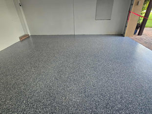 Beachwave Polyaspartic Epoxy Flooring Color Chip Garage side angle