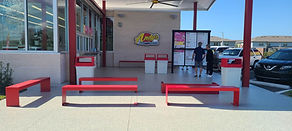 We installed a customized Stonehenge blend for Andy’s Frozen Custard, creating a unique and stylish flooring solution that reflects the brand’s inviting atmosphere. The high-quality epoxy ensures durability and easy maintenance, enhancing the customer experience with a visually appealing finish.
