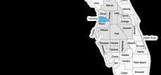 Hernando county highlighted in blue and the areas we serve highlighted in a light grey