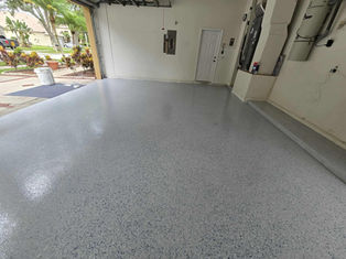 Blue Thunder Eco Sparse garage flooring side angle wide view