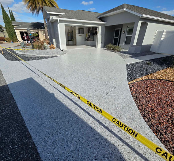 Cabin Fever Driveway example for best driveway on the block polyaspartic coatings central florida 2