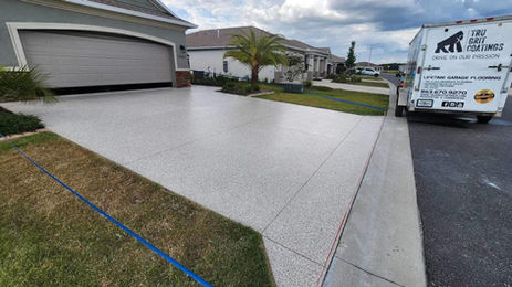 Polyaspartic Epoxy Driveway Coatings for Central Florida side angle