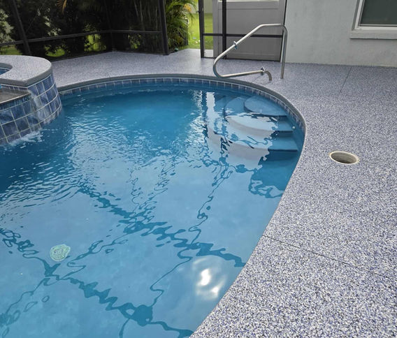 Orbit Polyaspartic Pool Deck Coatings in Central Florida with a hot tub 10