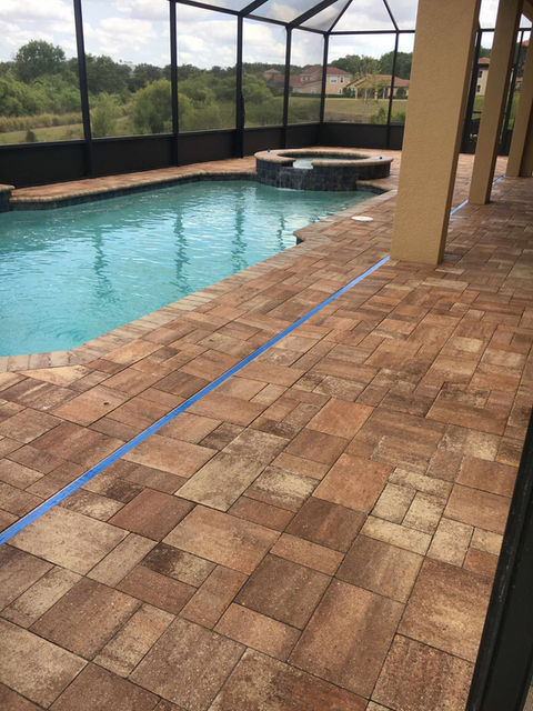 Paver Sealing Pool Deck in Central Florida