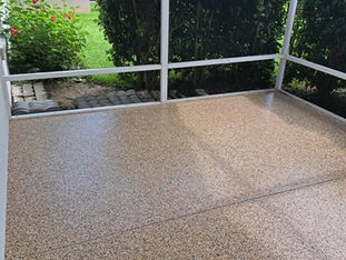 Outback polyaspartic epoxy coating resurfacing patio central florida