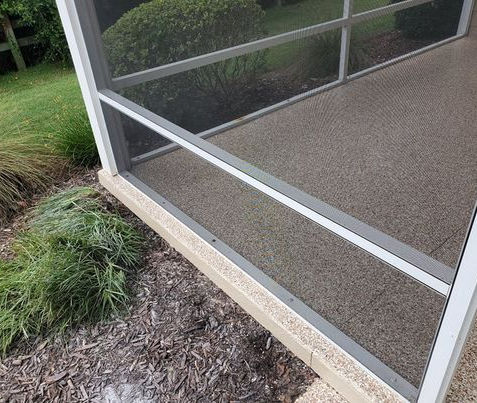 Sandalwood Patio with edge detail. Epoxy Flooring