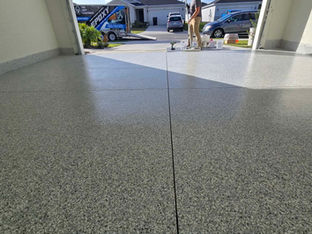 Silver bells Polyaspartic Garage Flooring in Central Florida
