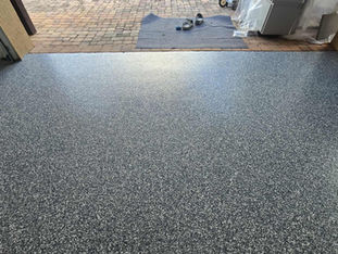 Beachwave Polyaspartic Epoxy Flooring Color Chip Garage up close
