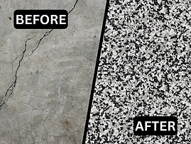 Before and after domino flakes