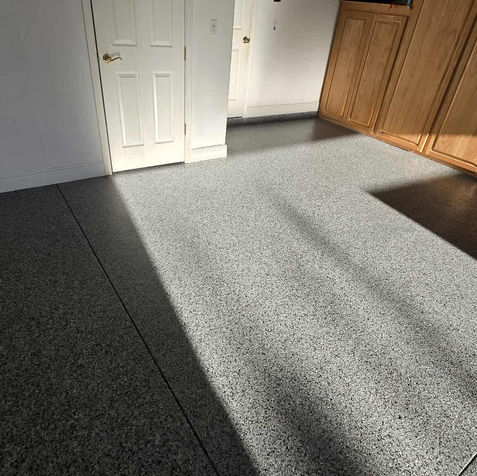 Nightfall Polyaspartic Garage Flooring in Central Florida a Close Up