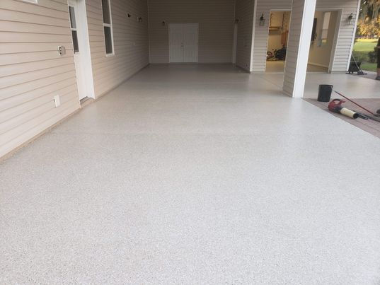 Our Tru-Alpha NanoX Polyaspartic system was created using a specific combination of additives, resulting in a thermally resistant monolithic finish. When a coding system is thermally resistant, heat has no effect on it, which makes our driveway system hot tire resistant. Contact our team for more information.
