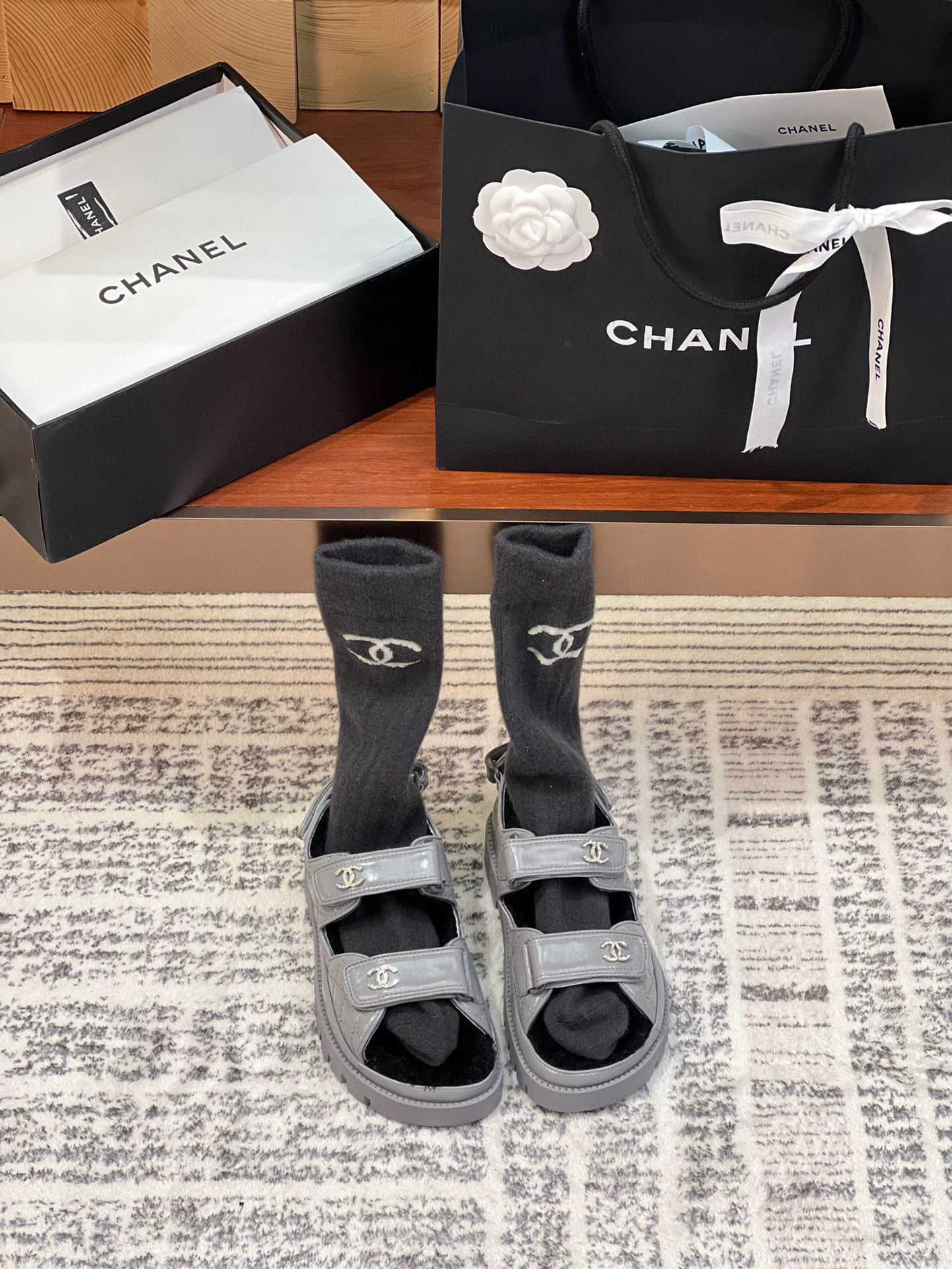 Chanel Sandal Gray