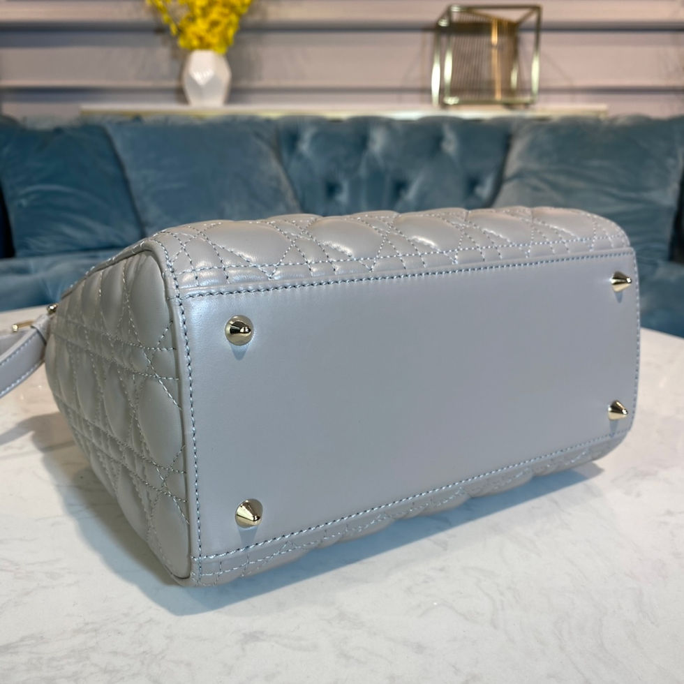 Thumbnail: Christian Dior Lady Dior Handbag Gray