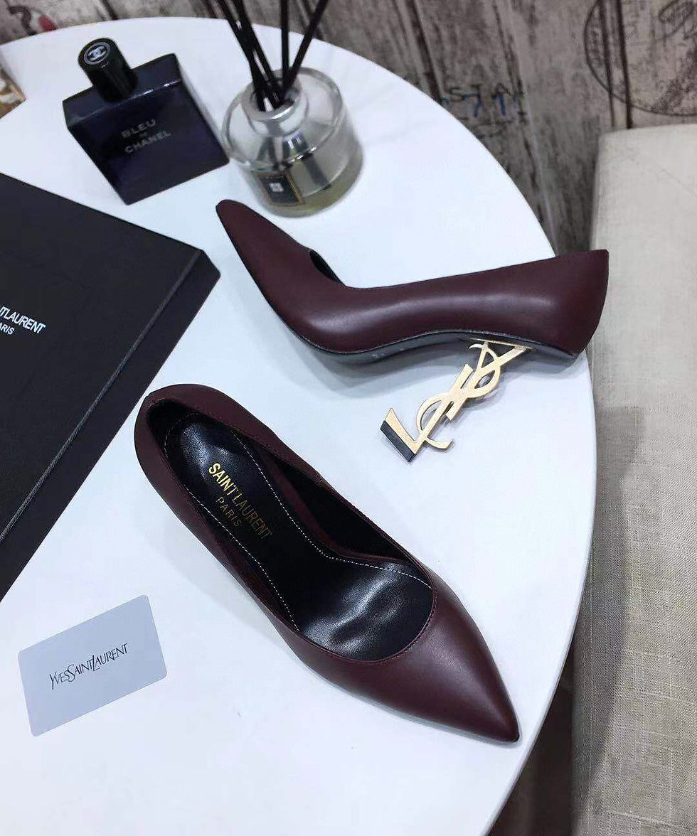 Thumbnail: YSL Opyum Maroon with Gold YSL Heels