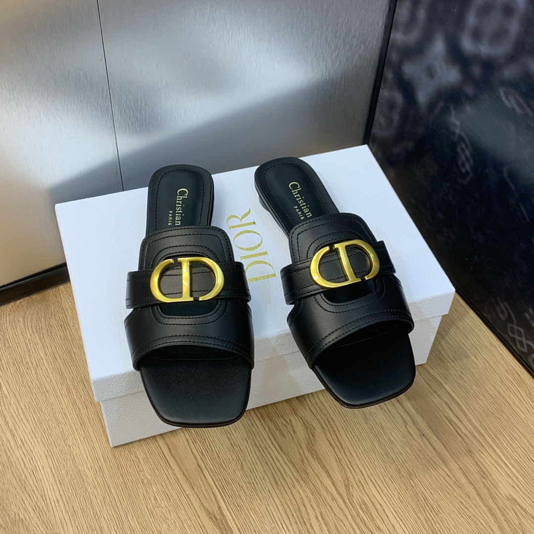 Christian Dior 30 Montaigne Slide Black