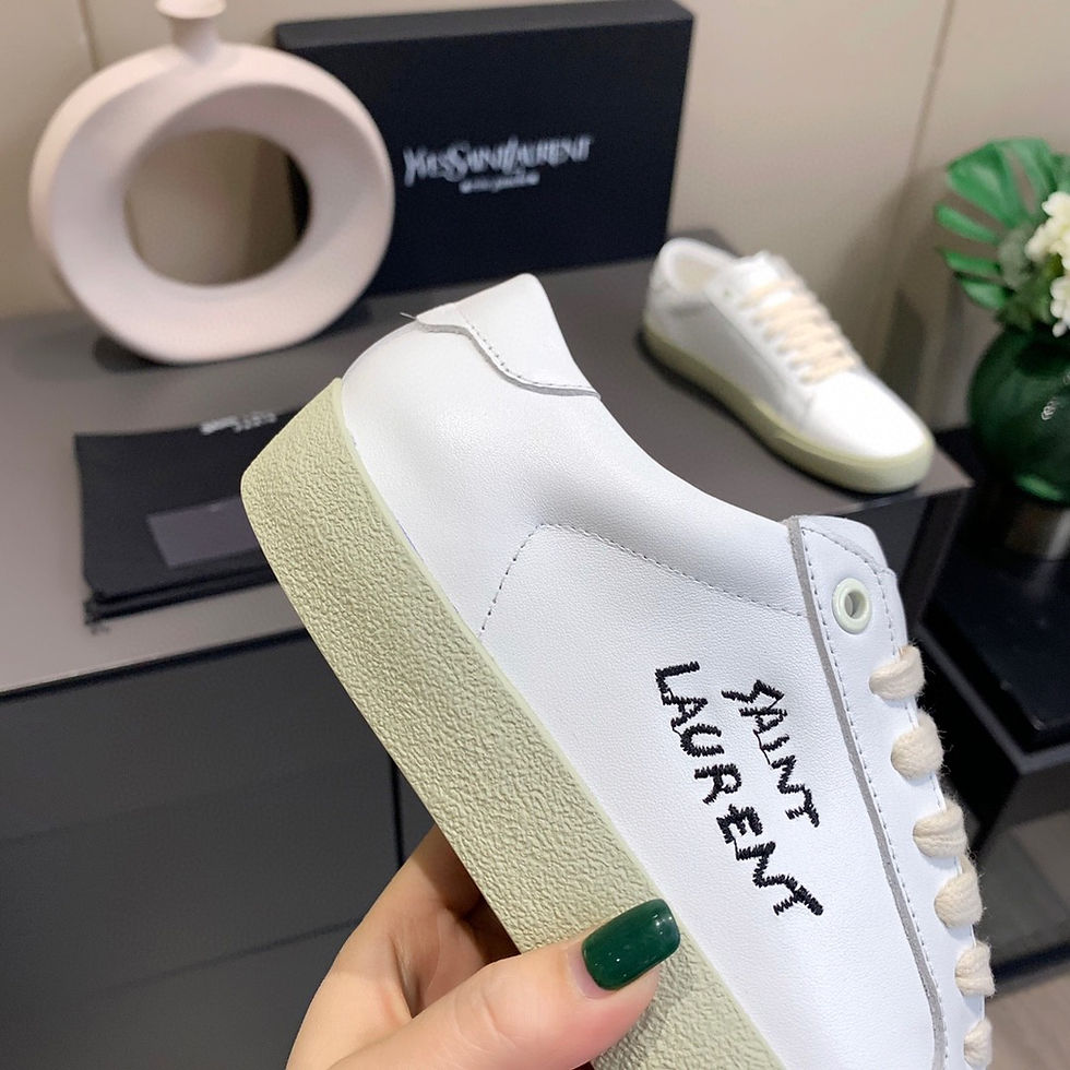 Thumbnail: YSL Logo White Black Sneakers