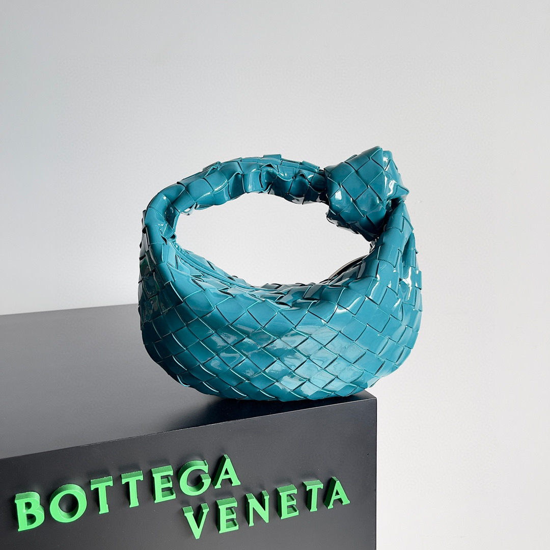 Bottega Veneta Jodie Handbag Glossy Blue-green